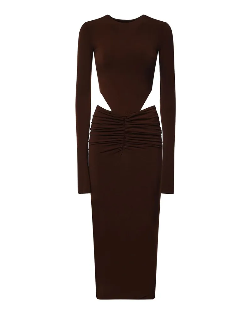 ANDAMANE Knielanges Kleid - Dunkelbraun Dunkelbraun