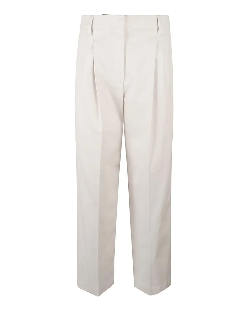 Brunello Cucinelli Bootcut Jeans - Blau Weiß