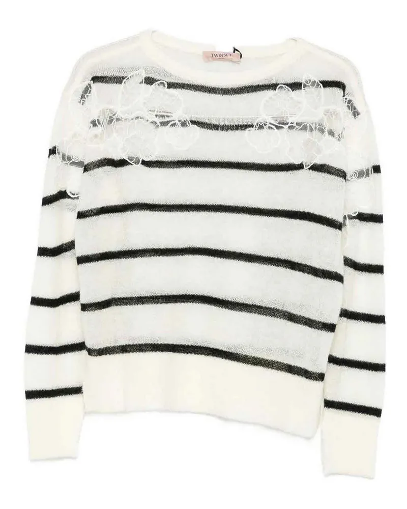 Twin-Set U-Boot-Pullover - Weiß Weiß