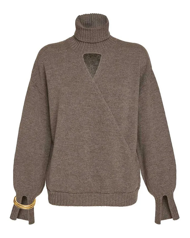 Simona Corsellini Rundhalspullover - Beige Beige