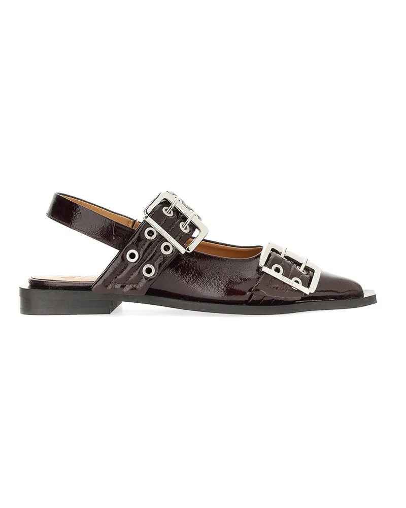 Ganni Ballerinas - Dunkelrot Dunkelrot
