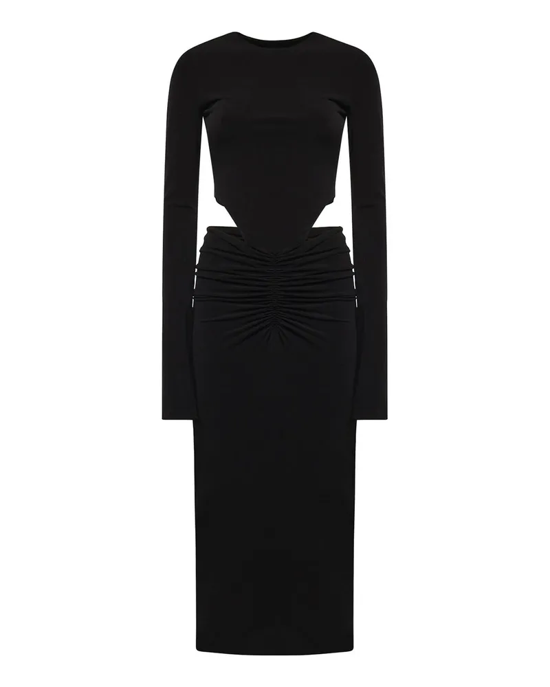 ANDAMANE Knielanges Kleid - Schwarz Schwarz