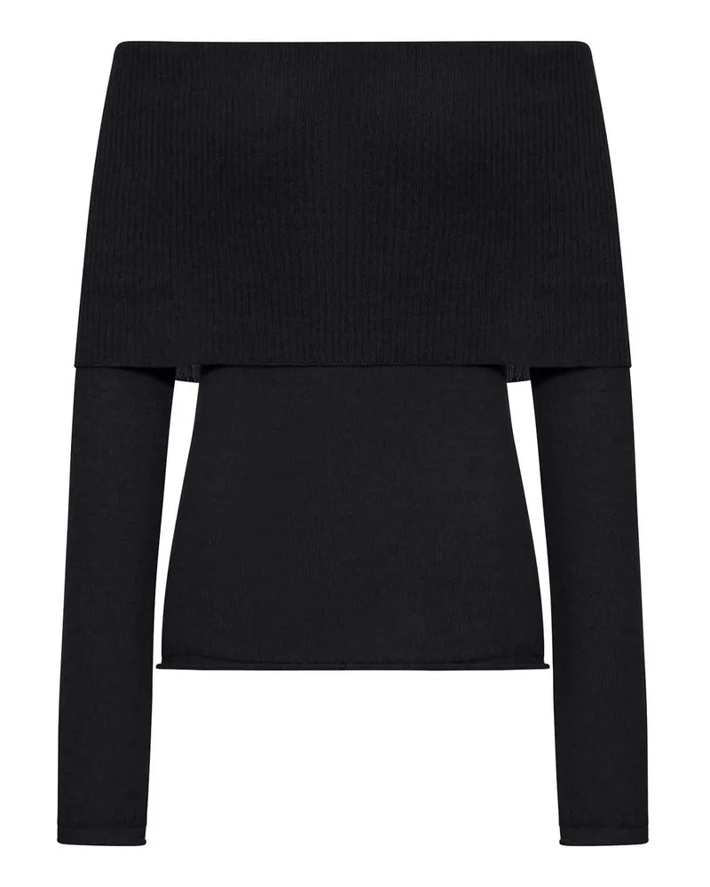 Roberto Collina Rundhalspullover - Schwarz Schwarz