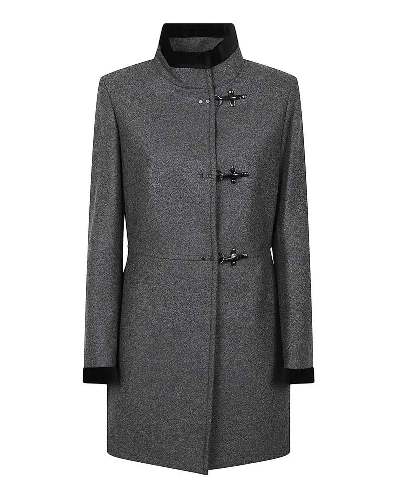 Fay Knielanger Mantel - Grau Grau