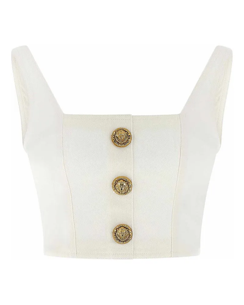 Balmain Top - Weiß Weiß