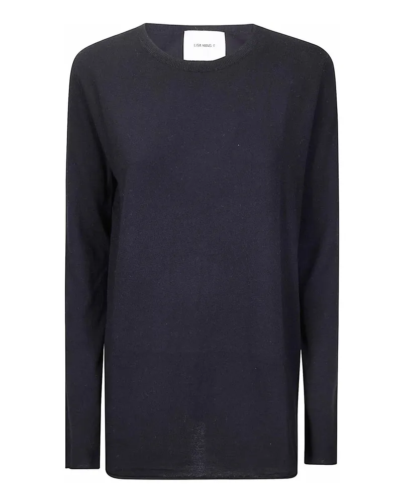 Lisa Yang Rundhalspullover - Schwarz Schwarz