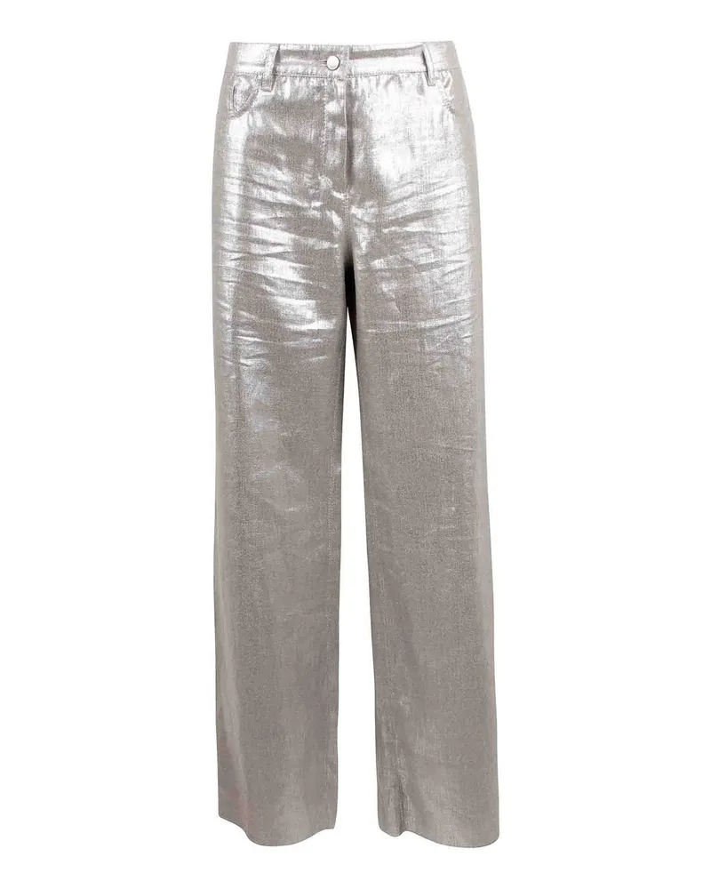 Max Mara Casual Hose - Silber Silber