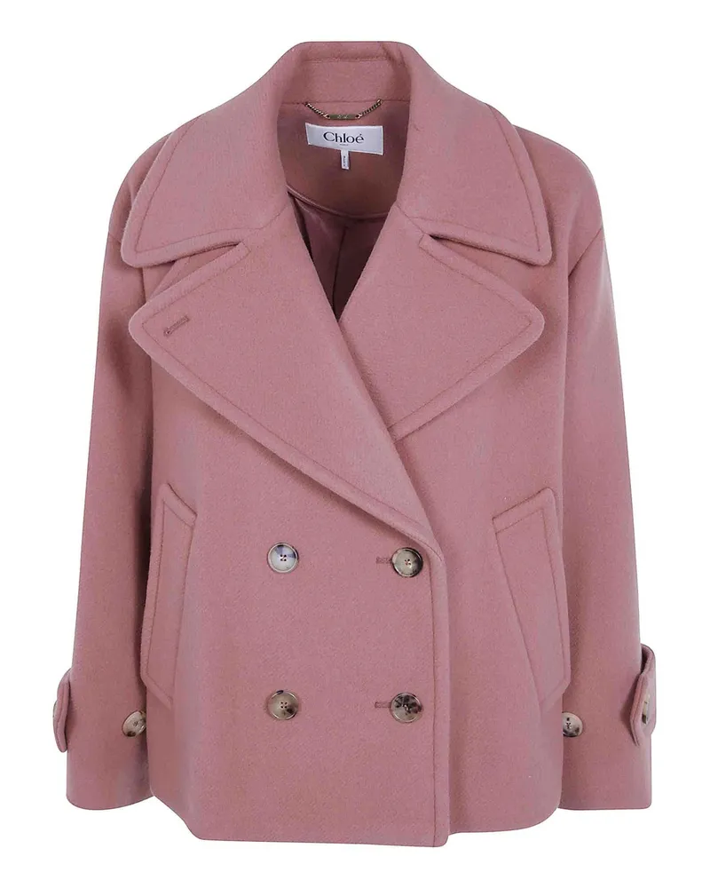 Chloé Kurzer Mantel - Rosa Rosa
