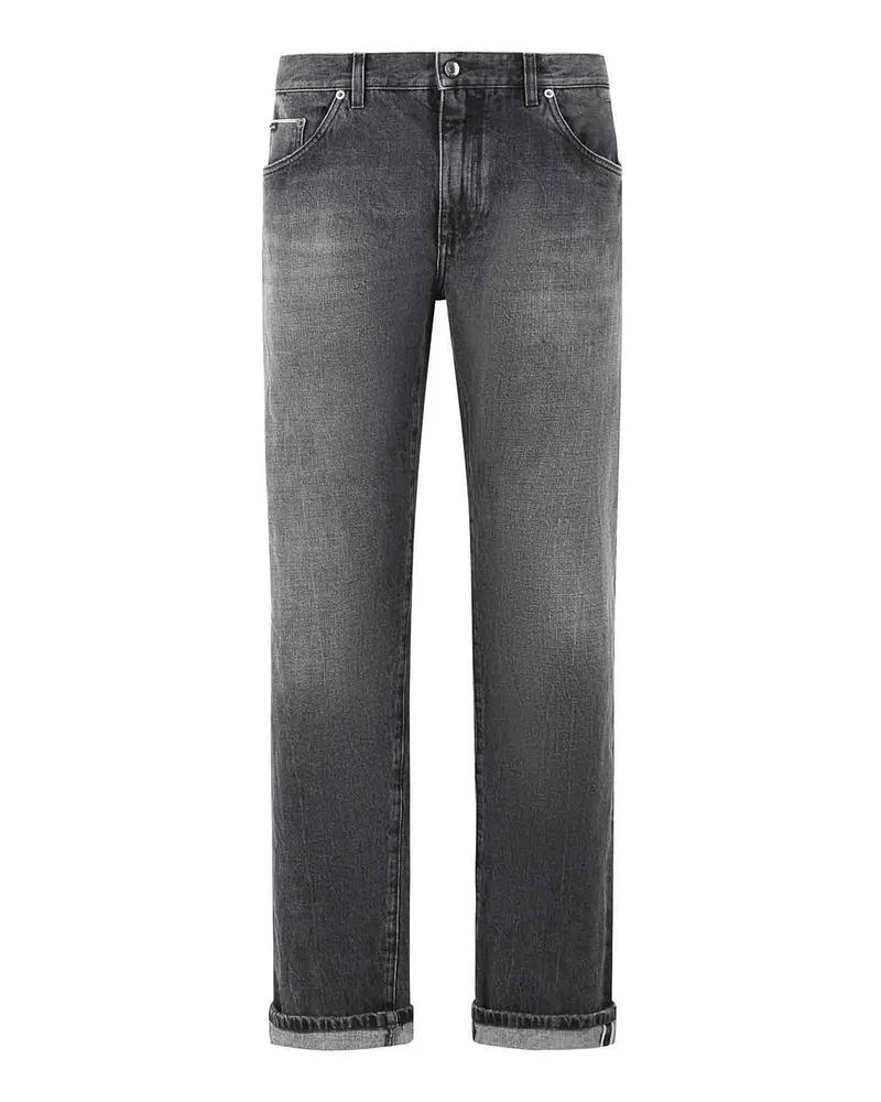Dolce & Gabbana Straight Leg Jeans - Schwarz Schwarz