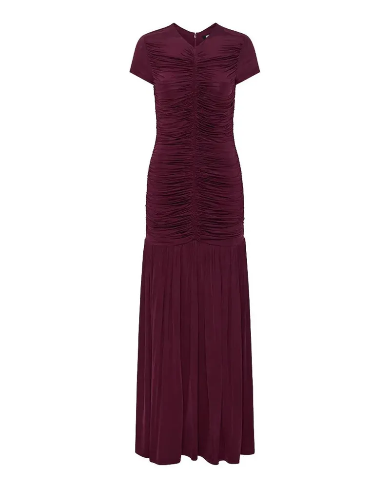 ROTATE Birger Christensen Maxikleid - Bordeaux Dunkelrot