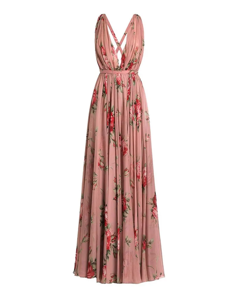 Dolce & Gabbana Knielanges Kleid - Rosa Rosa