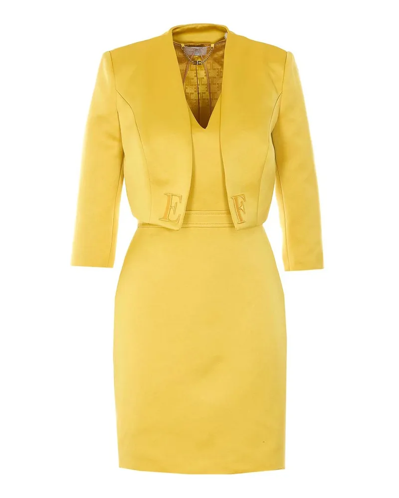 Elisabetta Franchi Knielanges Kleid - Gelb Gelb