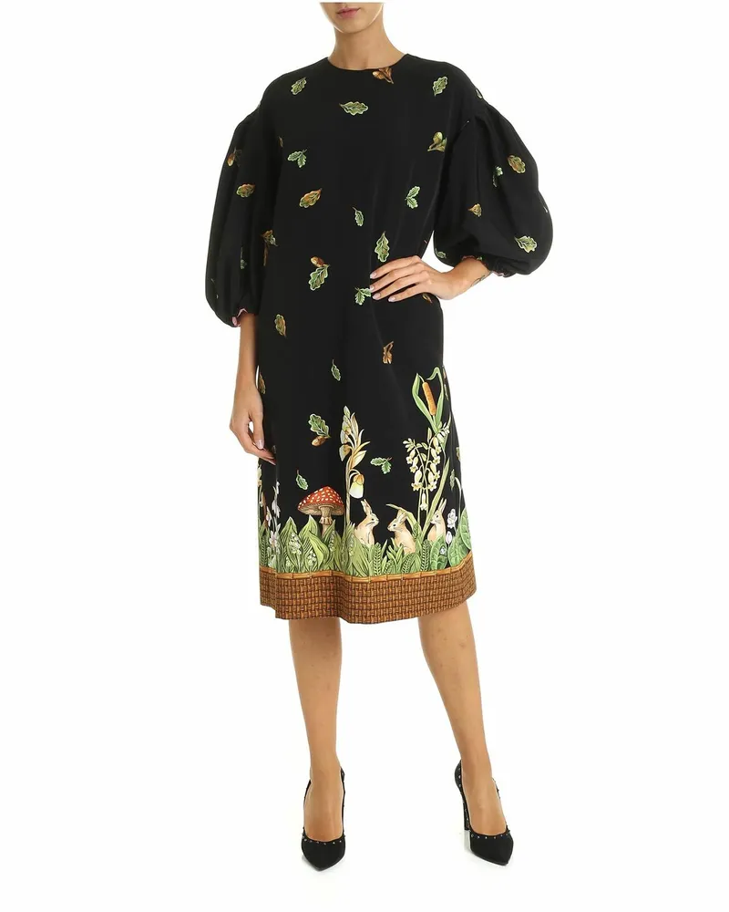 Vivetta Knielanges Kleid - Schwarz Schwarz