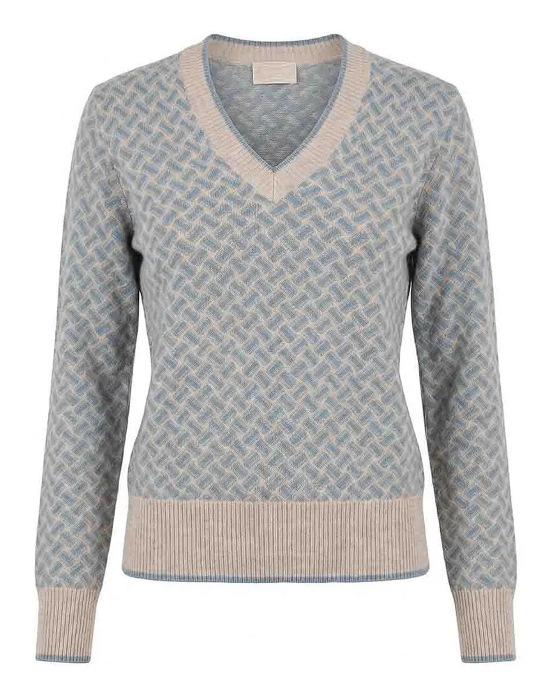 Drumohr  V-Pullover - Weiß Weiß