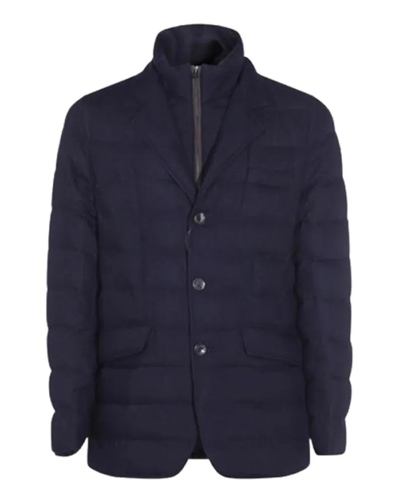 Herno Knielanger Mantel - Blau Blau