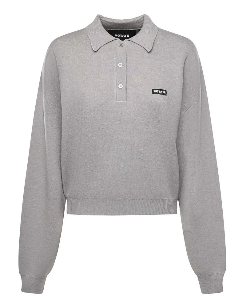 ROTATE Birger Christensen Poloshirt - Hellgrau Hellgrau