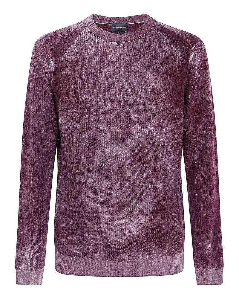 Emporio Armani Rundhalspullover - Rot Rot