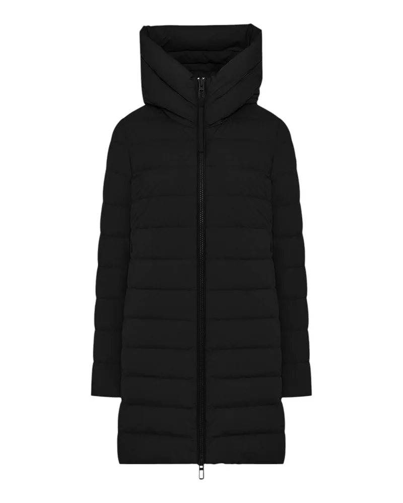 DUNO Knielanger Mantel - Schwarz Schwarz