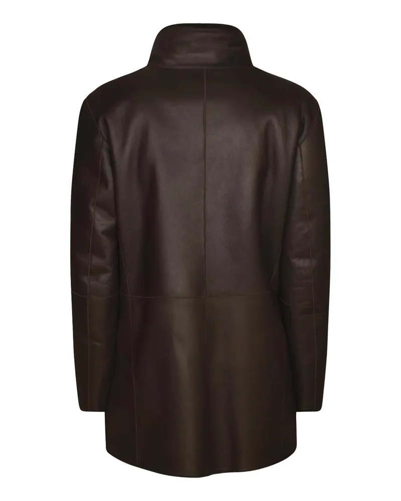 Giorgio Armani Ledermantel - Dunkelbraun Dunkelbraun