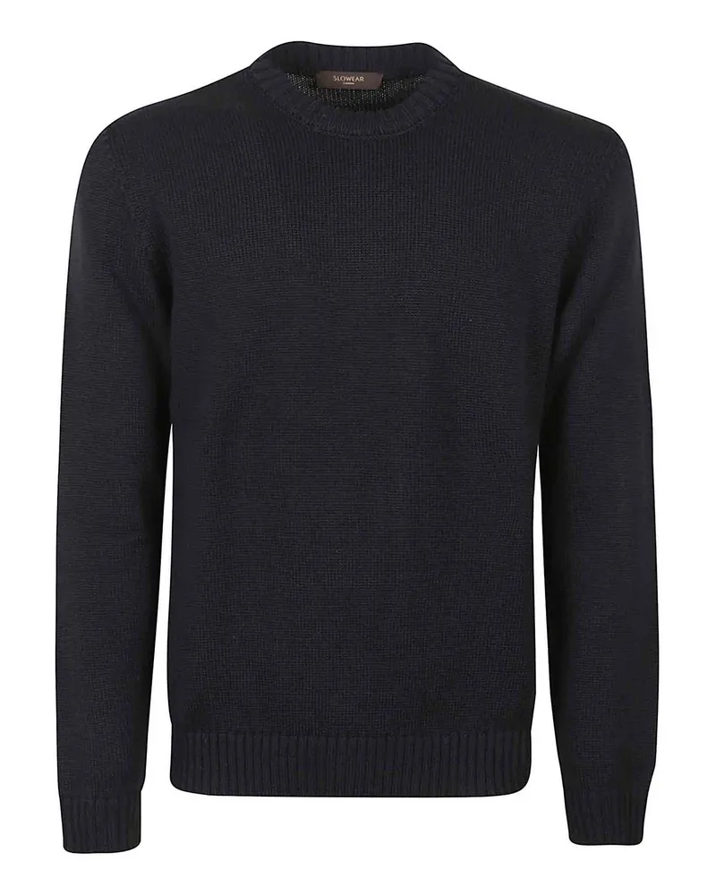 Zanone Rundhalspullover - Blau Blau