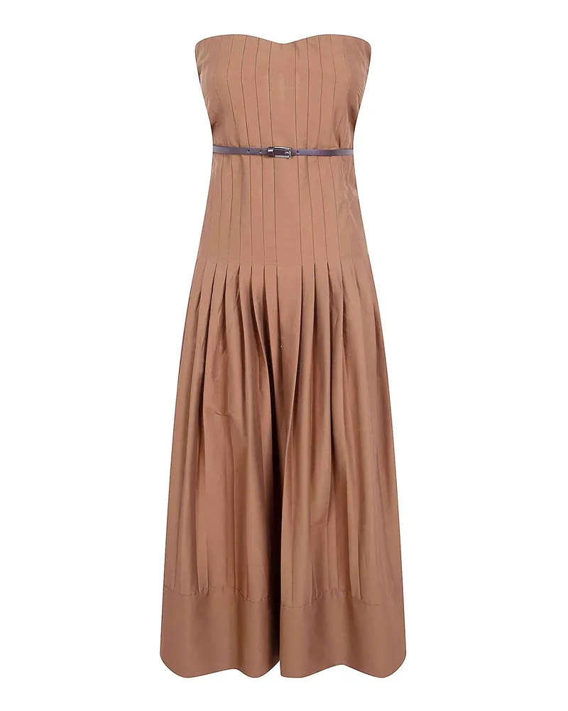 Semicouture Maxikleid - Braun Braun
