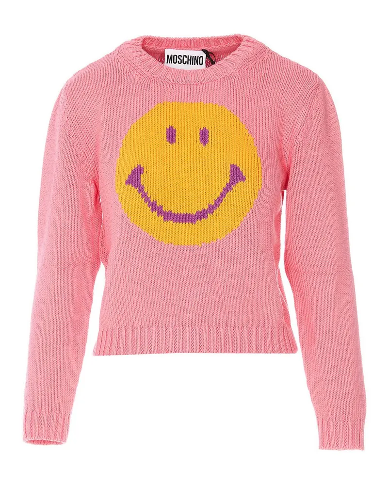 Moschino Rundhalspullover - Rosa Rosa