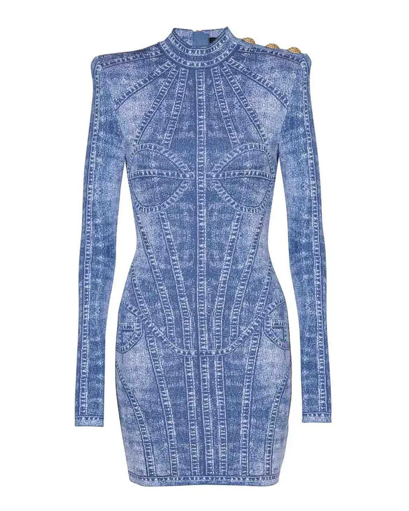 Balmain Kurzes Kleid - Blau Blau