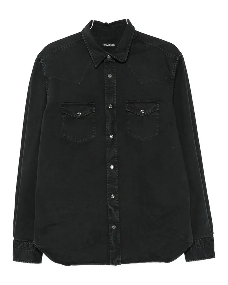 Tom Ford Hemd - Schwarz Schwarz