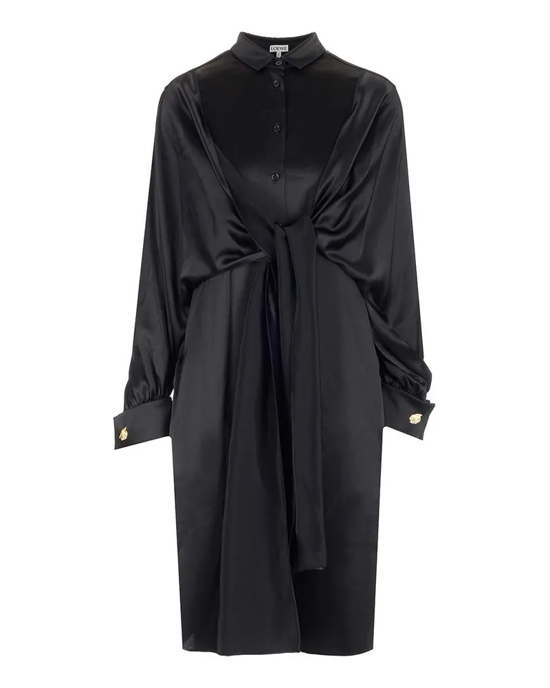 Loewe Knielanges Kleid - Schwarz Schwarz