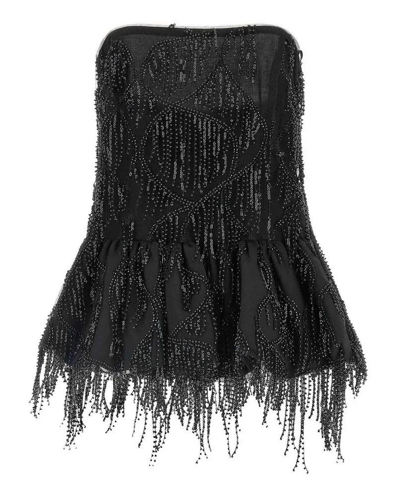 ROTATE Birger Christensen Top - Schwarz Schwarz