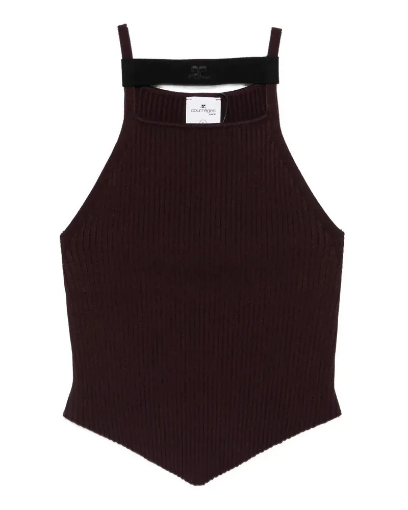 Courrèges Top - Dunkelrot Dunkelrot