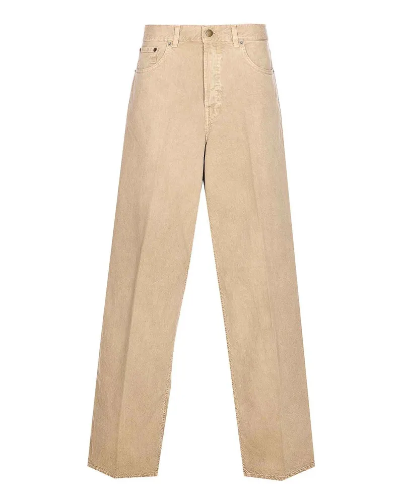 Haikure Straight Leg Jeans - Beige Beige
