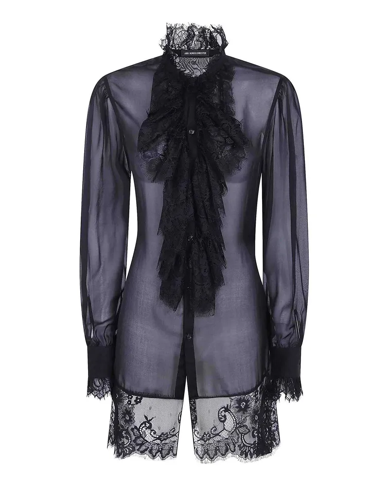 Ann Demeulemeester Hemd - Schwarz Schwarz