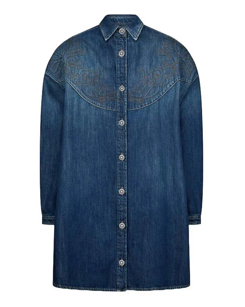 Dondup Knielanges Kleid - Jeansblau Jeansblau