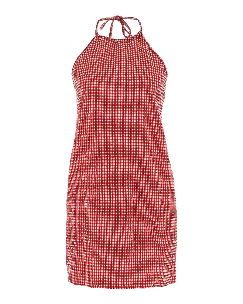 Hunza G Knielanges Kleid - Rot Rot