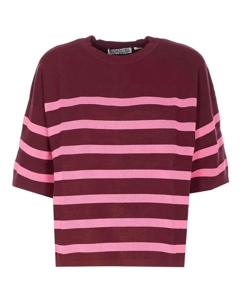 Essentiel Rundhalspullover - Dunkelrot Dunkelrot