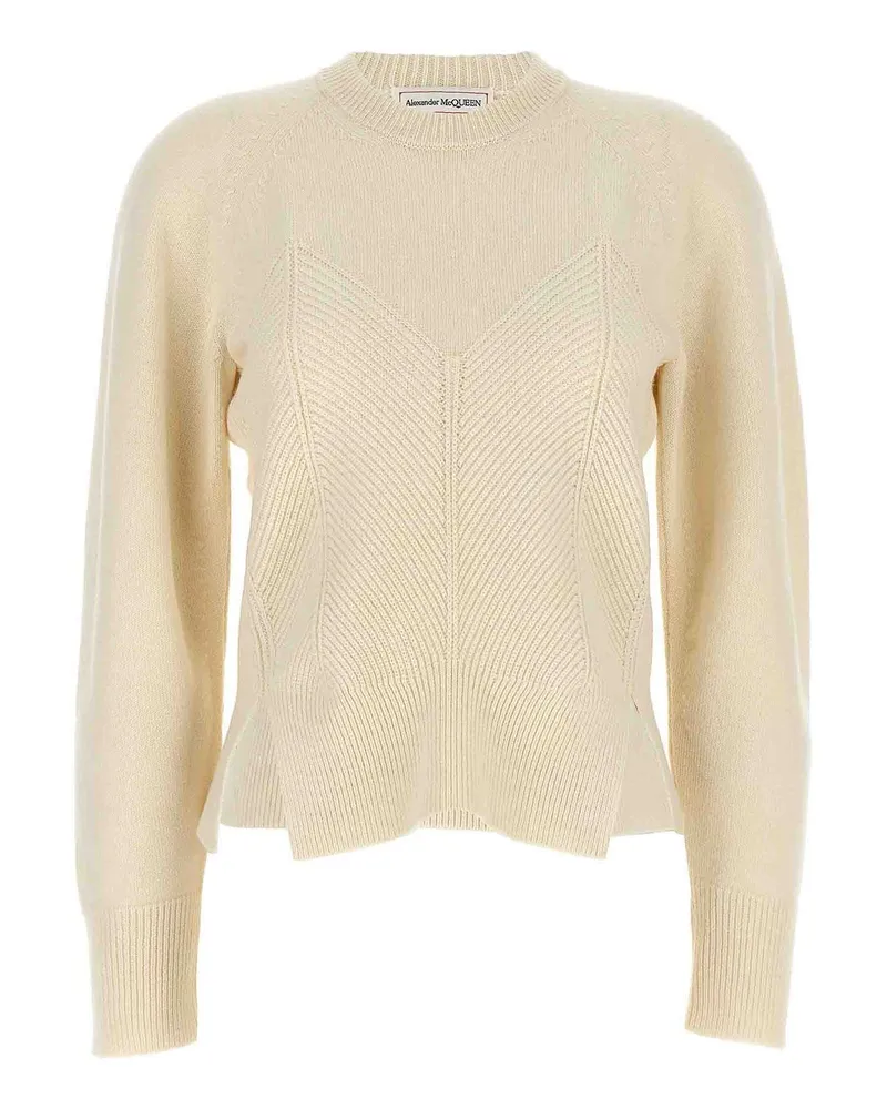 Alexander McQueen Rundhalspullover - Weiß Weiß