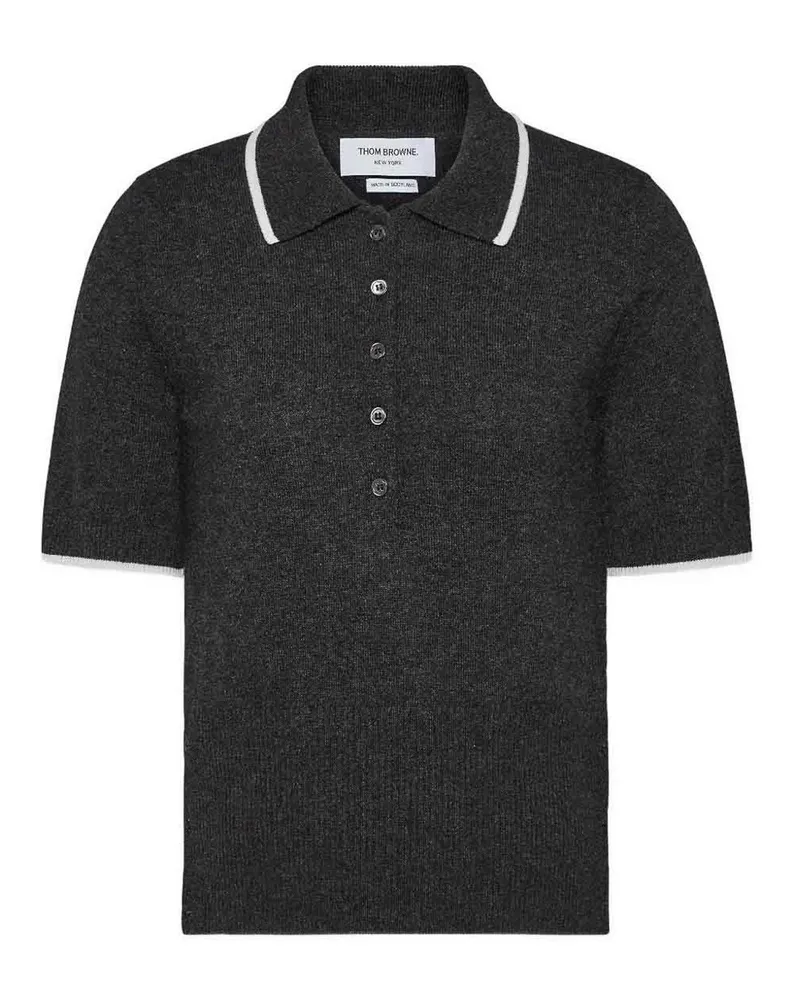 Thom Browne Poloshirt - Dunkelgrau Dunkelgrau