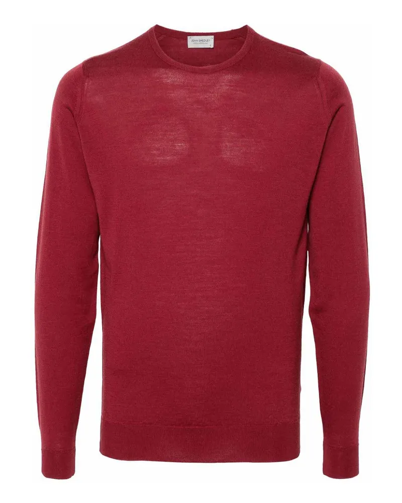 John Smedley Rundhalspullover - Rot Rot