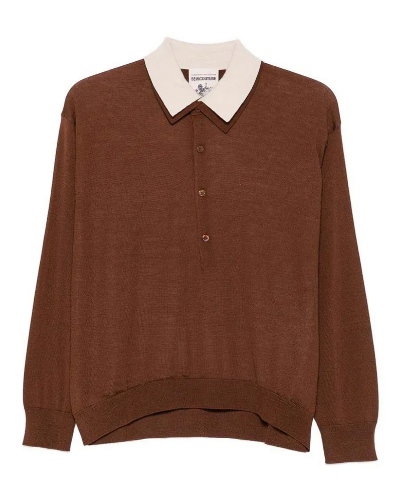 Semicouture Poloshirt - Braun Braun