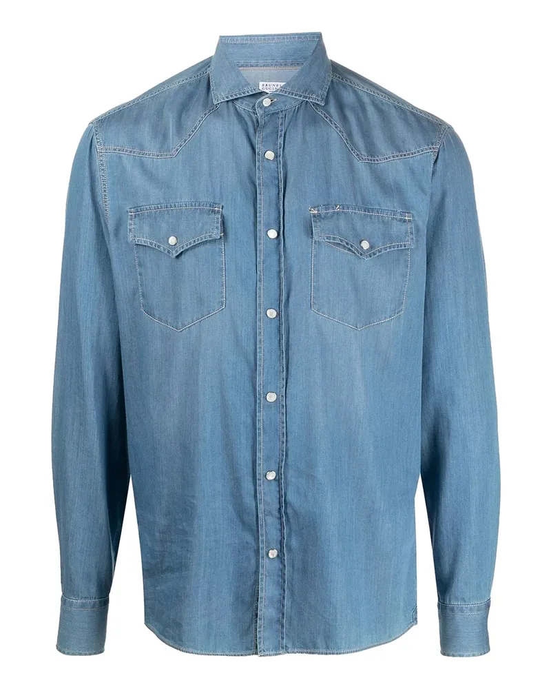 Brunello Cucinelli Hemd - Hellblau Hellblau