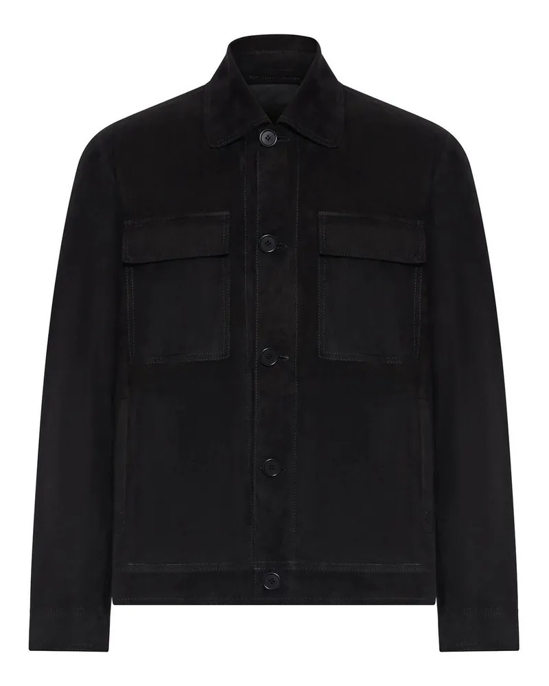 Salvatore Santoro Lederjacke - Schwarz Schwarz