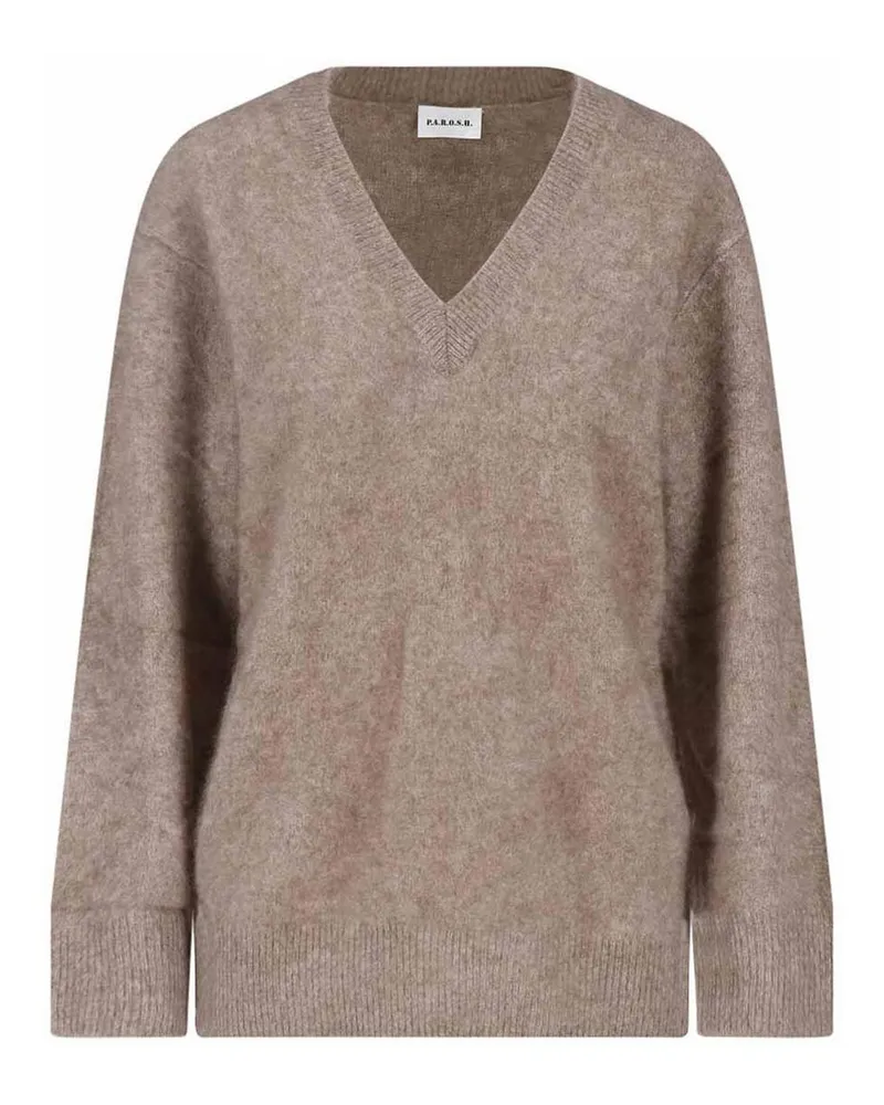P.A.R.O.S.H. P. A.R. O H. V-Pullover - Taupe Taupe