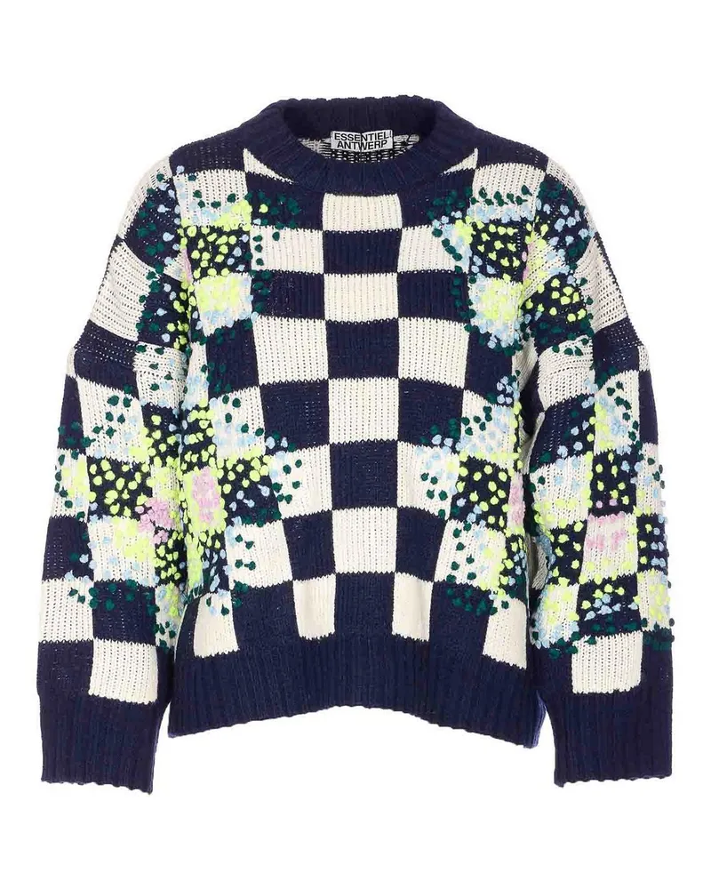 Essentiel Rundhalspullover - Blau Blau