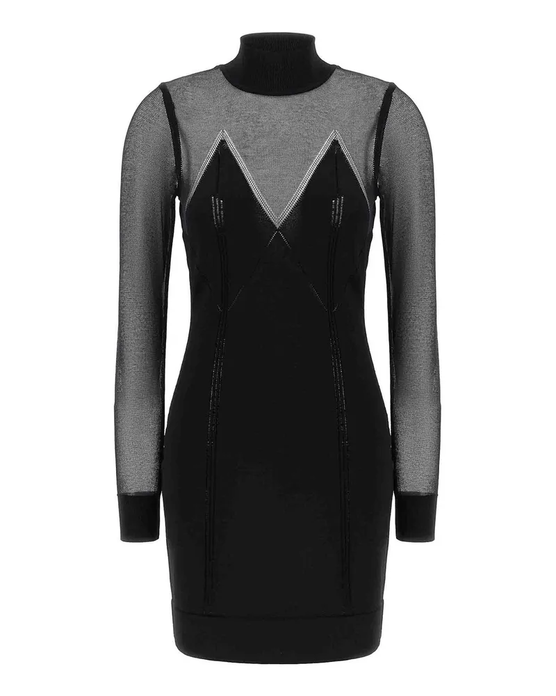 Elisabetta Franchi Knielanges Kleid - Schwarz Schwarz