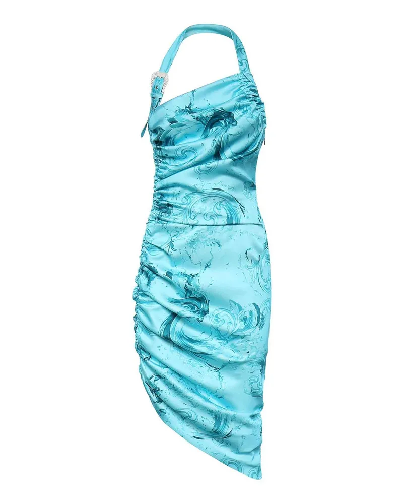 Versace Jeans Knielanges Kleid - Hellblau Hellblau
