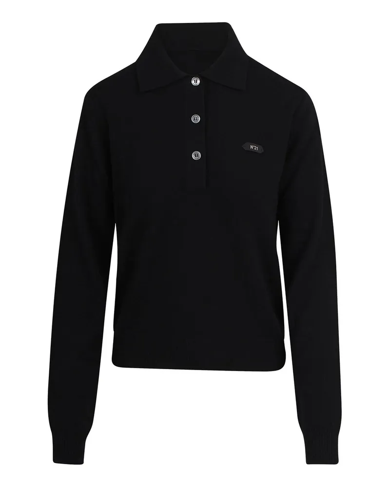 N° 21 Poloshirt - Schwarz Schwarz