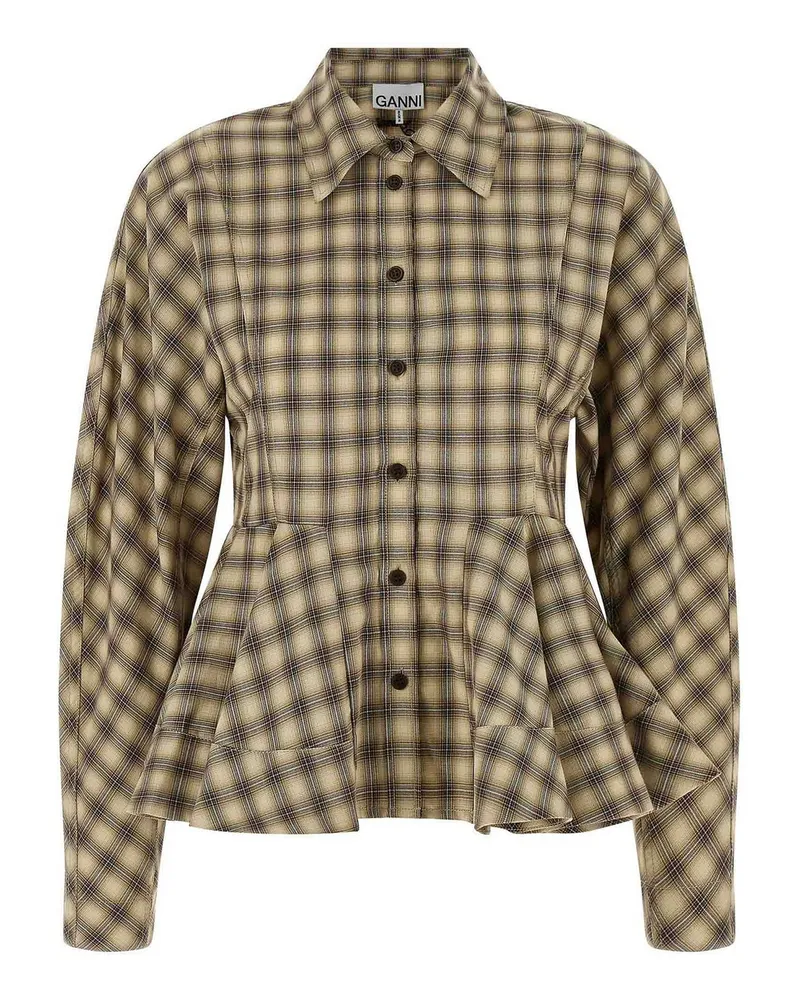 Ganni Hemd - Beige Beige