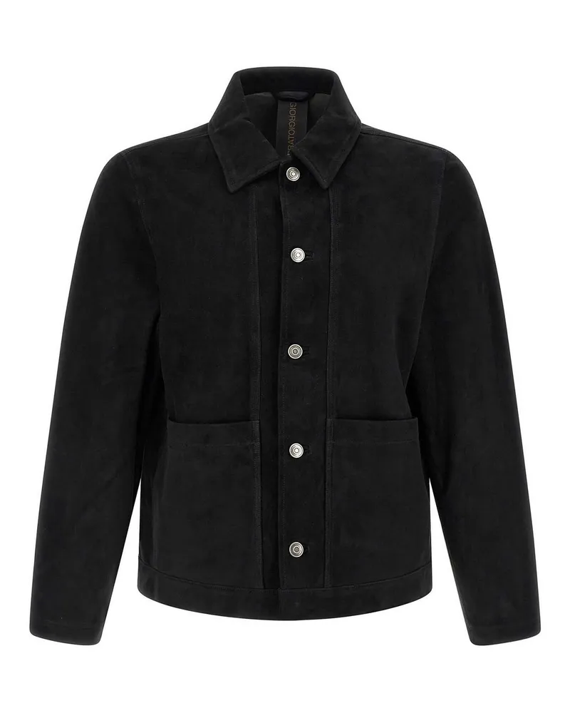 Giorgio Brato Lederjacke - Schwarz Schwarz