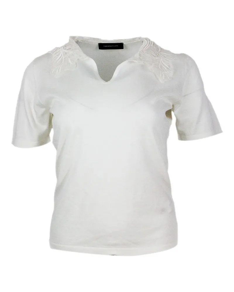 Fabiana Filippi Rundhalspullover - Creme Creme